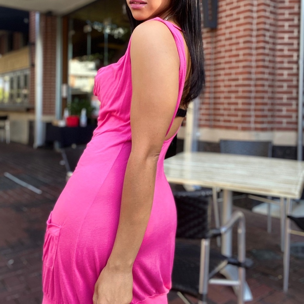 Pink (backless) dress